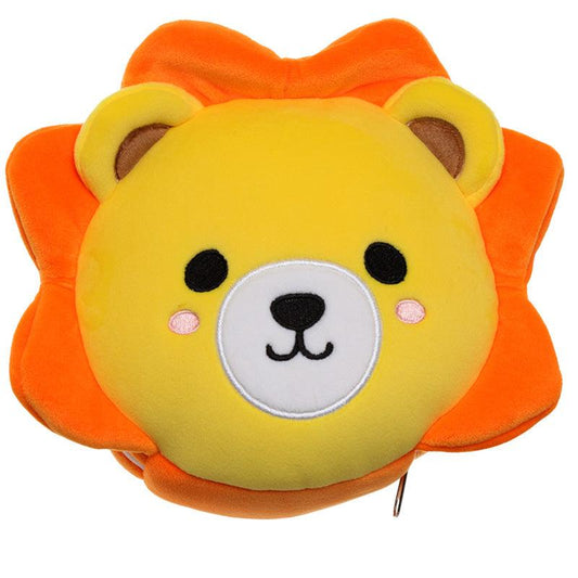 Lion Relaxeazzz Plush Round Travel Pillow & Eye Mask Set