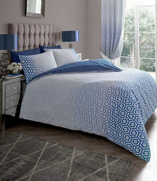Modern Ohari Ombre Duvet Quilt Cover Reversible Bedding Set - 3 Colours - Home Inspired Gifts