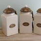 Large Tea, Coffee & Sugar Storage Canisters Set with Spoons Airtight Lids Display