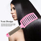 Natural Boar Bristle Nylon Detangling Curved Brush Hair Comb - 6 Colours