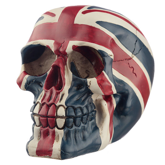 Novelty Union Jack British Flag Design Skull Head Ornament