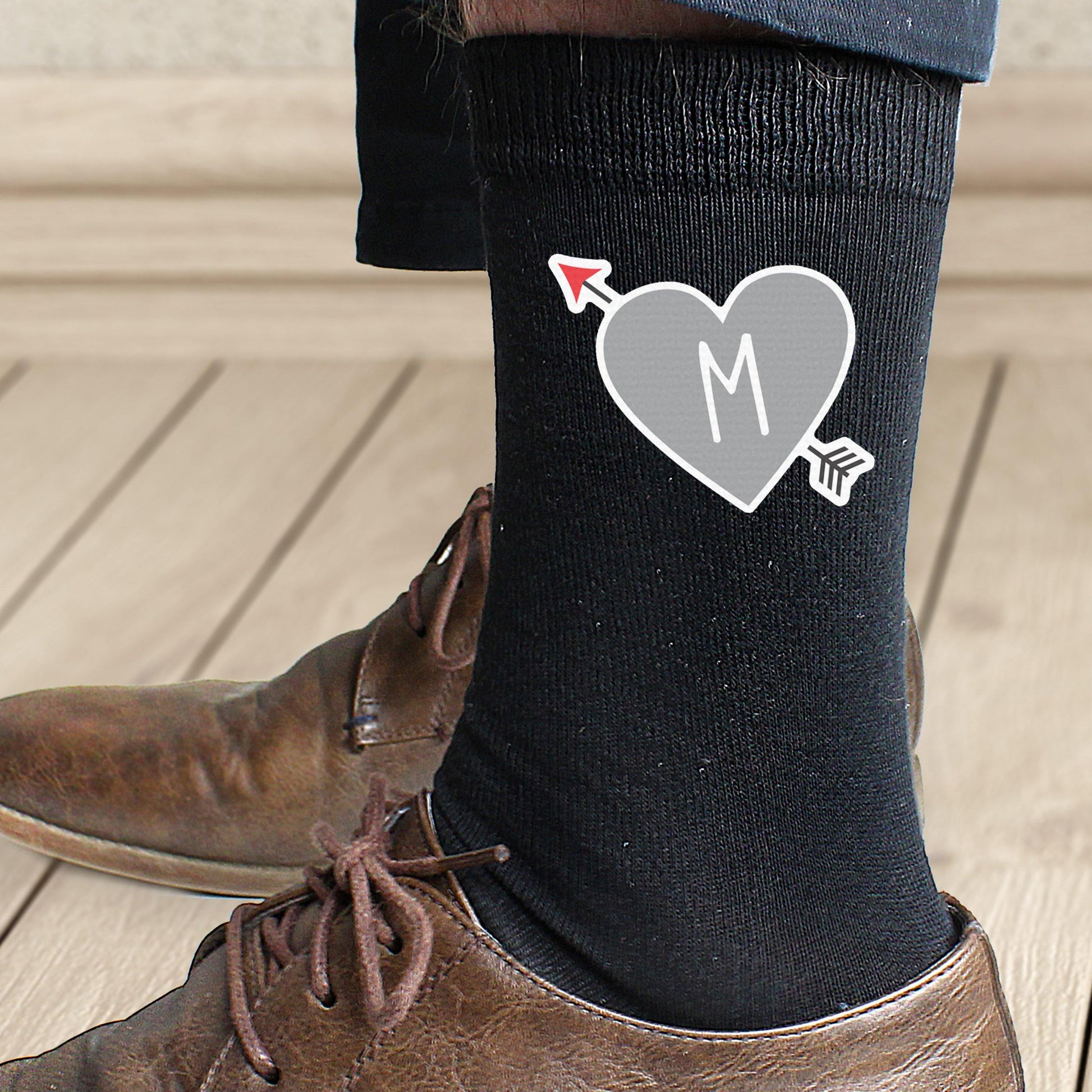Personalised Initials Polycotton Property Of Men's Black Socks Gift - Home Inspired Gifts