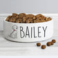 Personalised Ceramic Scribble Dog 14cm Medium Pet Bowl - Home Inspired Gifts