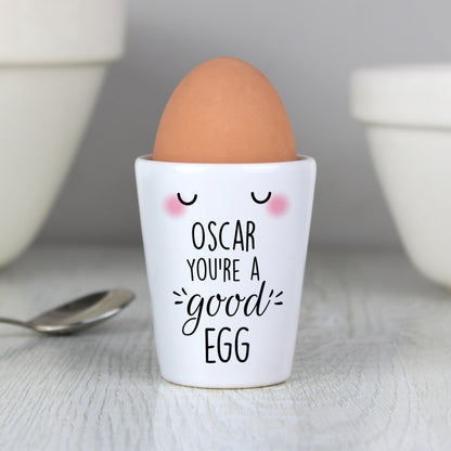 Personalised Name You're A Good Egg Easter Egg Cup
