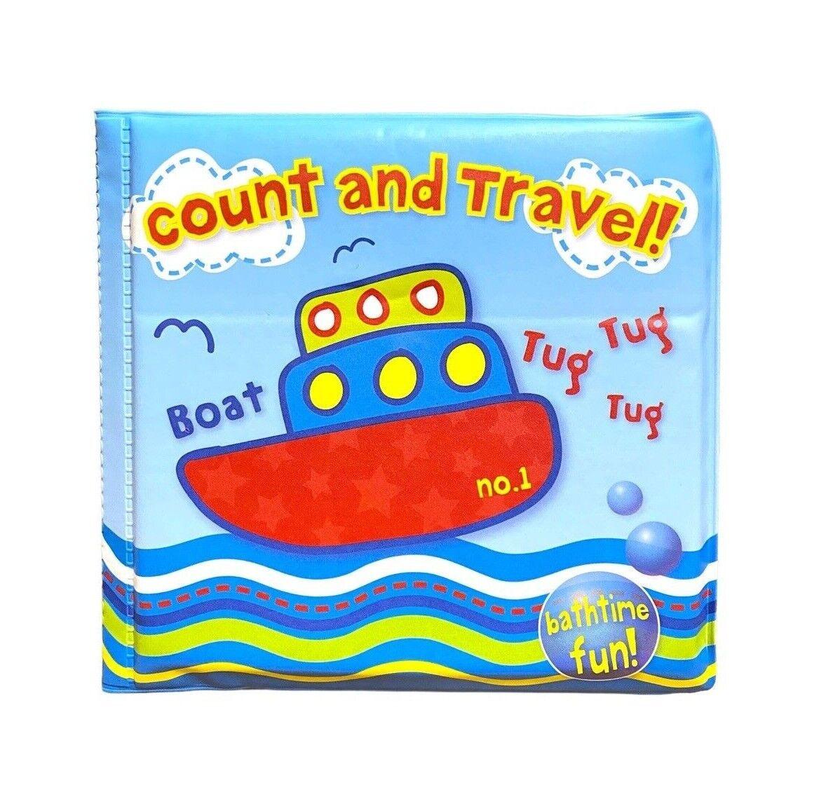 Pack of 2 Count and Travel Jungle Baby Bath Book Waterproof Reading Toy