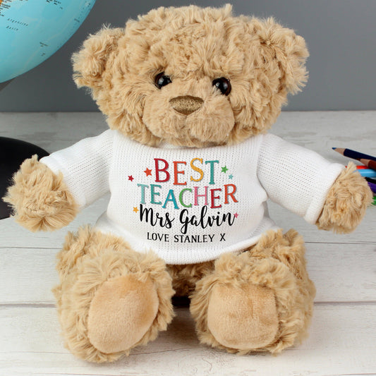 Personalised Best Teacher Teddy Bear Soft Toy Gift