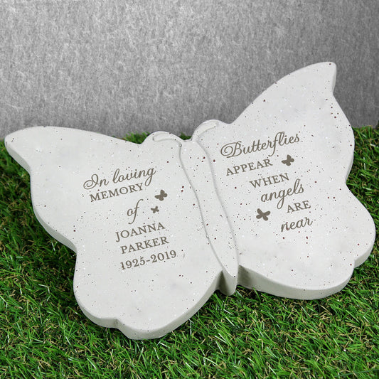 Personalised Butterflies Appear When..Memorial Butterfly Graveside Plaque