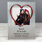 Personalised Love Heart 4x4 Glitter Glass Photo Frame