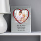 Personalised Love Heart 4x4 Glitter Glass Photo Frame