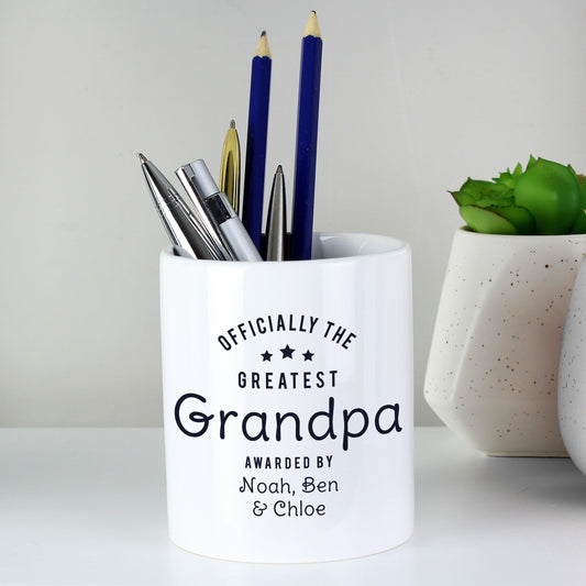 Personalised Officially The Greatest Ceramic Storage Pot Gift