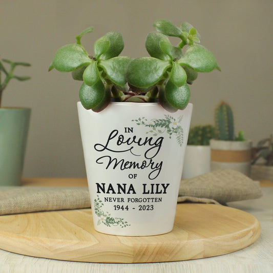 Personalised in Loving Memory Memorial Plant Flower Pot