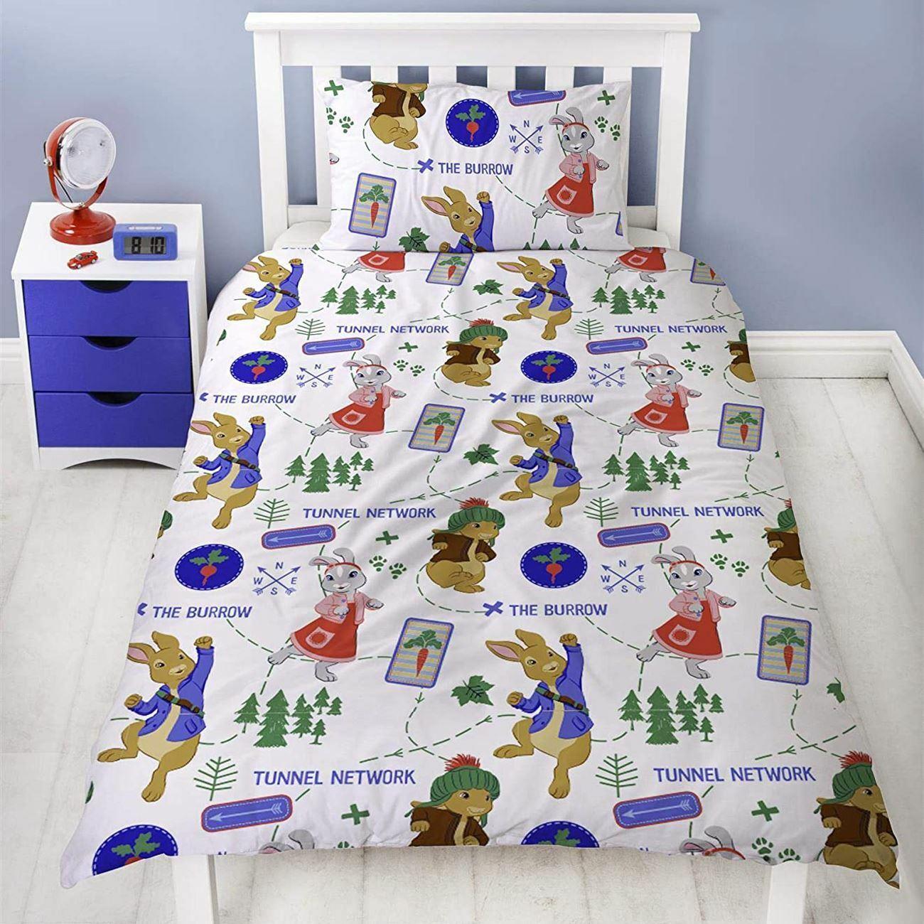 Peter Rabbit Duvet Cover Kids Reversible Bedding Set