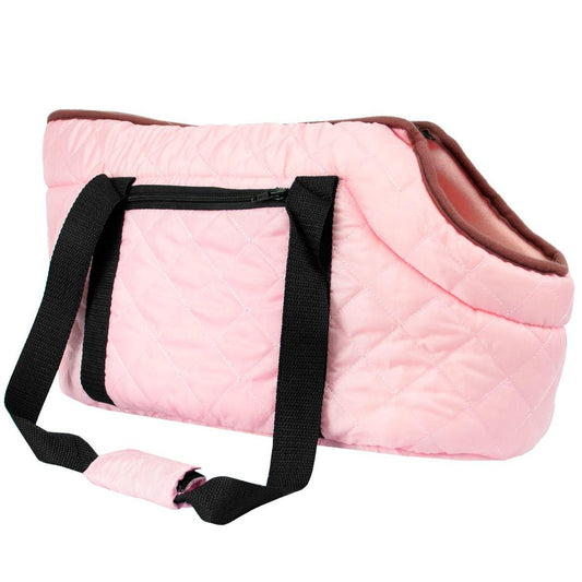 Pink Quilted Padded Pet Carrier Machine Washable 46cm
