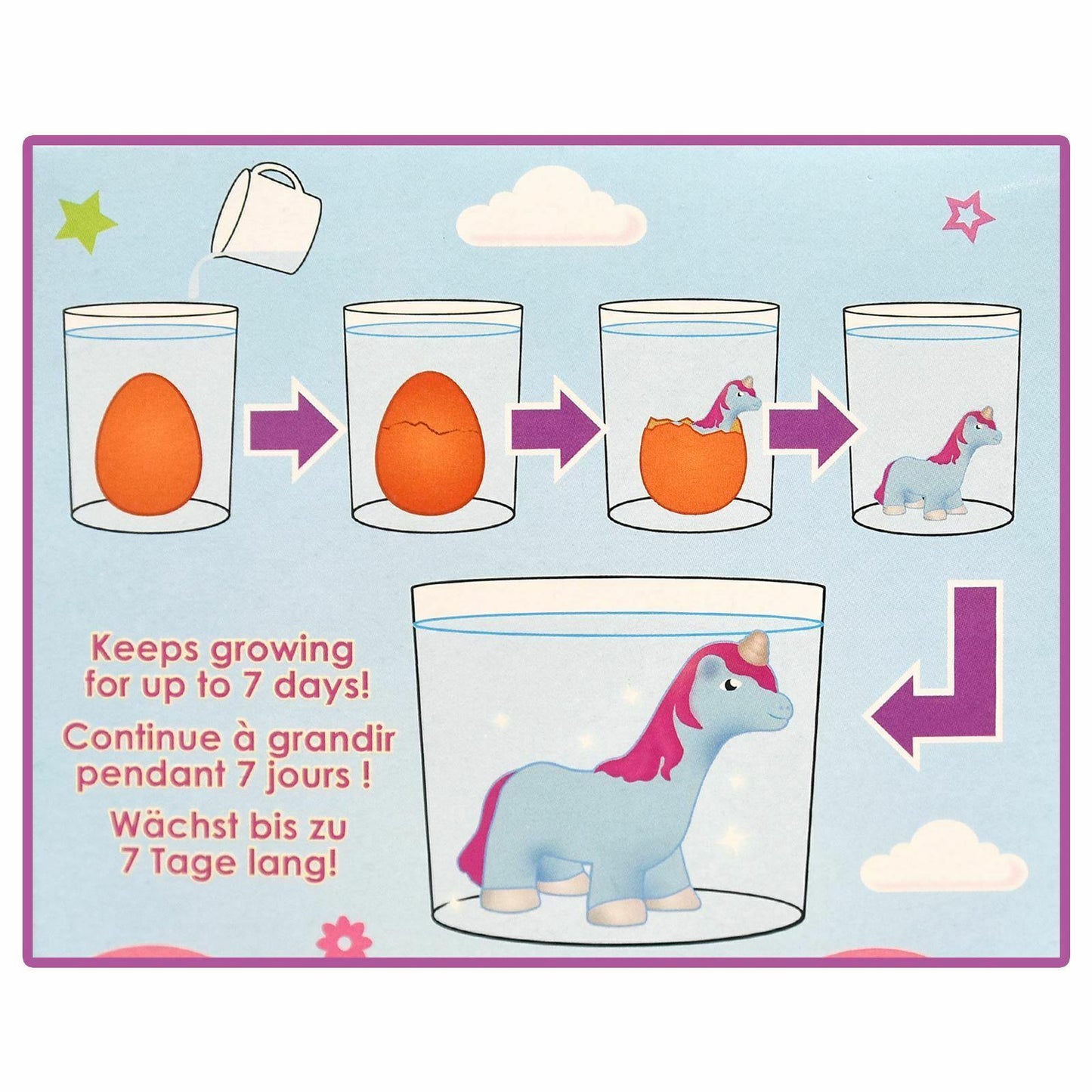 Purple Giant Unicorn Hatching Egg Children Kid Activity Toy