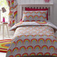 Rainbow Print Reversible Polycotton Kids Duvet Bedding Quilt Set