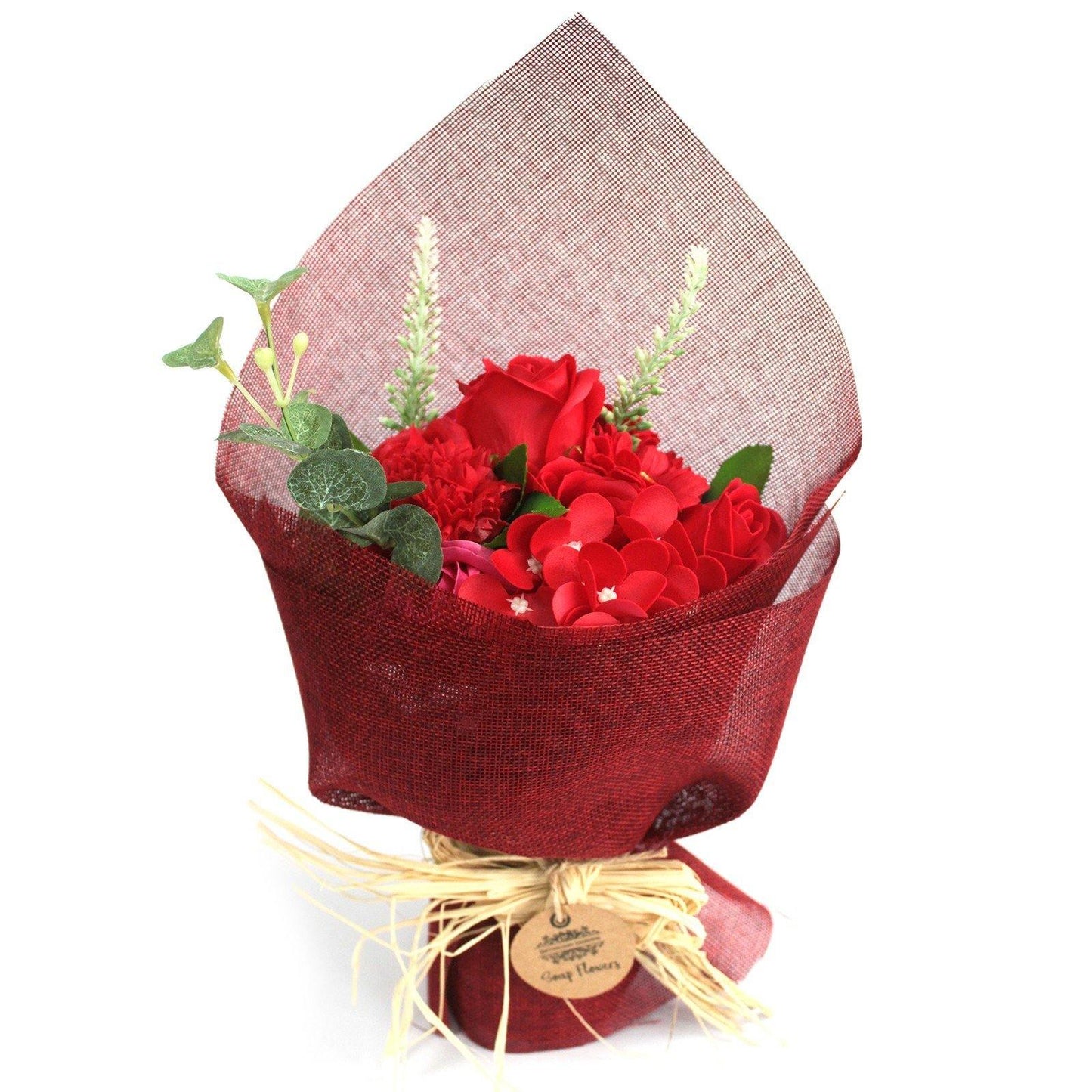 Scented Standing Soap Red Flower Bouquet - Bath Spa Gift - Kporium Home & Garden