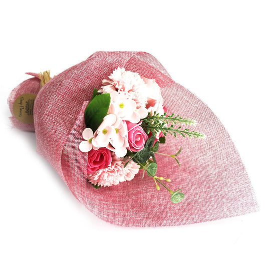 Scented Standing Soap Pink Flower Bouquet - Bath Spa Gift - Kporium Home & Garden