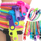 3 Pack Sensory Zipper Fidget Bracelet Zip Toys Anxiety Relief Autism ADHD
