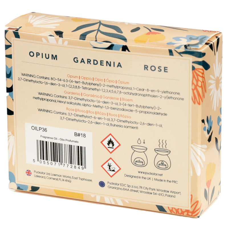 Set of 3 Eden Fragrance Oils - Rose, Gardenia, Opium