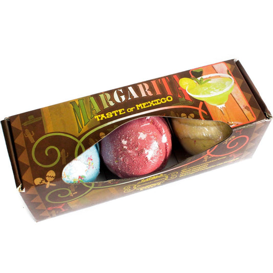 Set of Three Margarita Cocktail Scented Bath Bombs Gift Set 120g