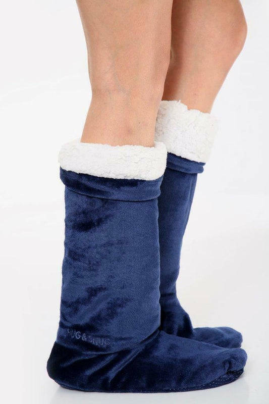 Soft Fluffy Snug Adult Anti Slip Boot Socks Slippers One Size - 4 Colours