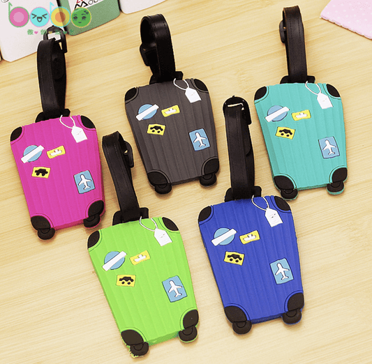 Suitcase Bag Design Luggage Tag Holiday Bag Travel Labels - 5 Colours