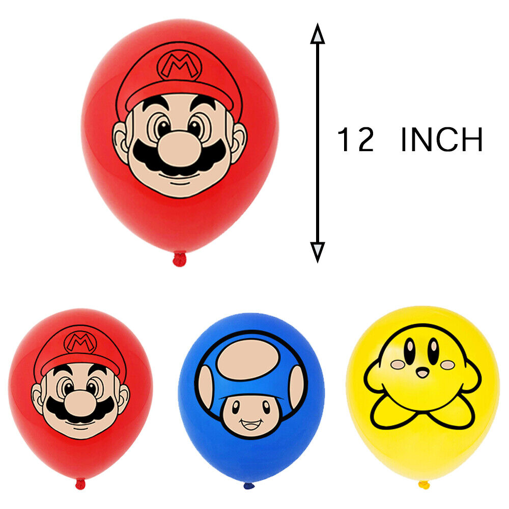 Super Mario Happy Birthday Party Decoration Banner Bunting Balloons Topper