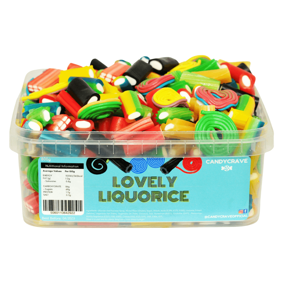 Sweets Tubs 800g Jelly Cola Bottles Worms Assorted Fizzy Party Mix