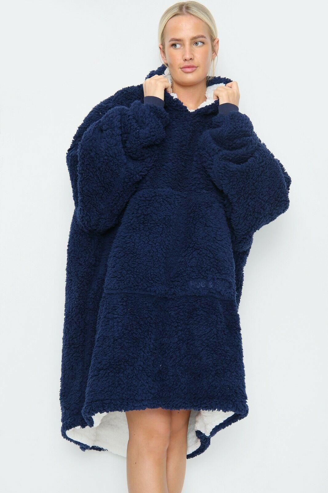 Teddy Sherpa Adults Oversized Hoodie Blanket Sweatshirt - 7 Colours