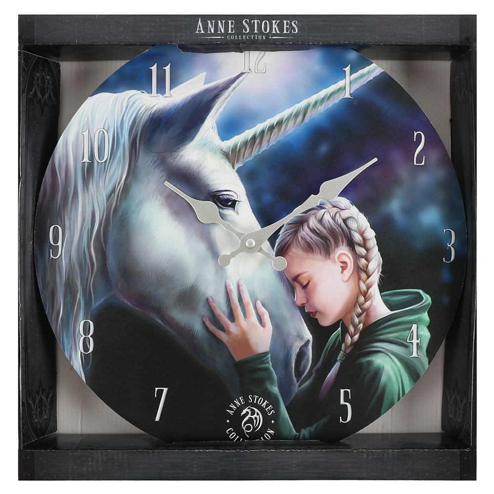 The Wish Unicorn Gothic Wall Clock by Anne Stokes