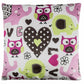 Velvet Owl Hearts Elephant Square Cushion Covers 45cm
