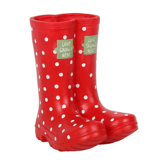 Red Welly Wellington Boot Design Pot Planter