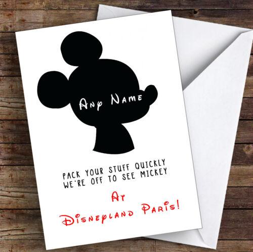 You're Going To Disneyland Paris Mickey Mouse Surprise Personalised Card