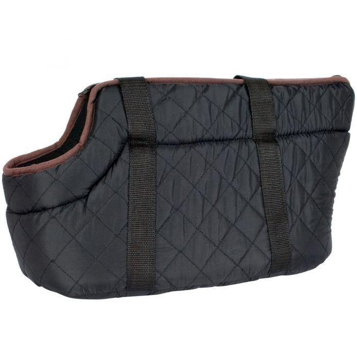 Black Quilted Padded Pet Carrier Machine Washable 46cm - Kporium Home & Garden