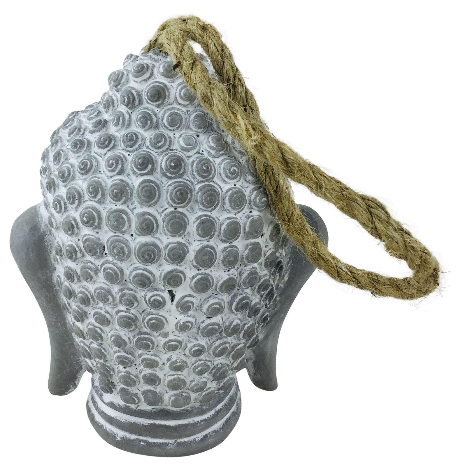 Grey Buddha Head Door Stop Stopper Ornament 18cm - Home Inspired Gifts