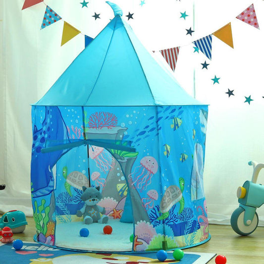 Ocean Play Tent Portable Foldable Blue Pop Up Garden Playhouse