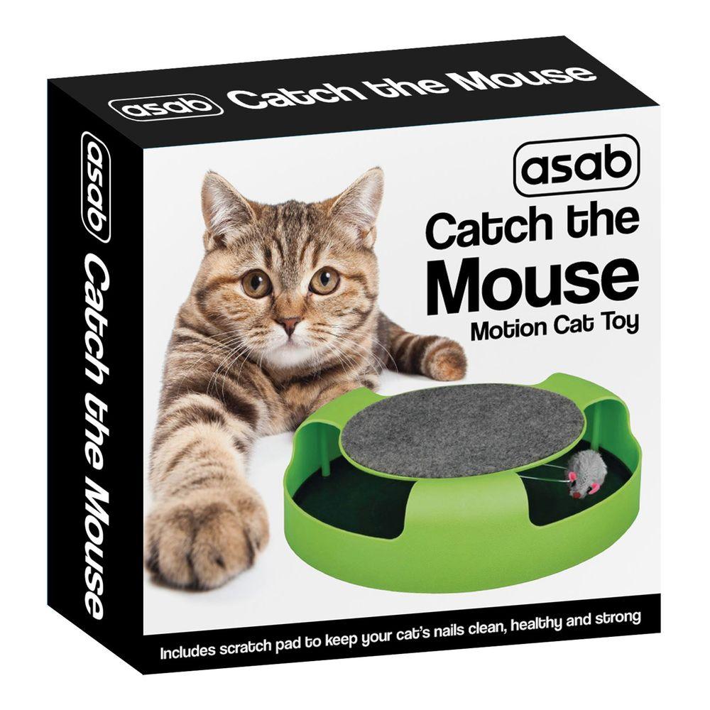 Catch The Mouse Moving Cat Toy with Scratch Pad