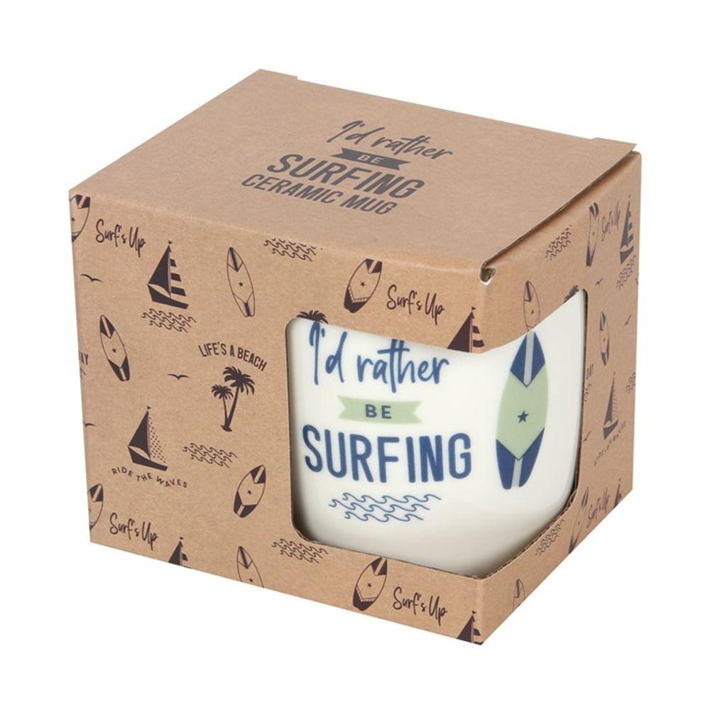 I'd Rather Be Surfing Beach Nautical Theme Ceramic Mug