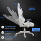 LED Light Leather Gaming Office Chair High Back Adjustable Height