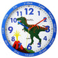 Time Teacher Dinosaur Design Wall Clock For Kids Bedroom