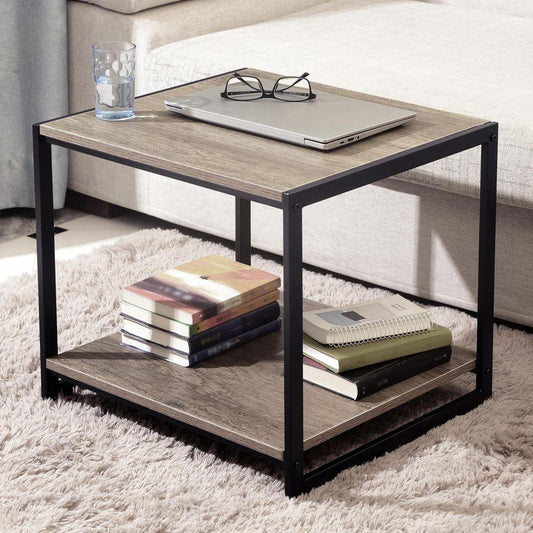 Coffee Table Living Room Side Table Black Powder Coated