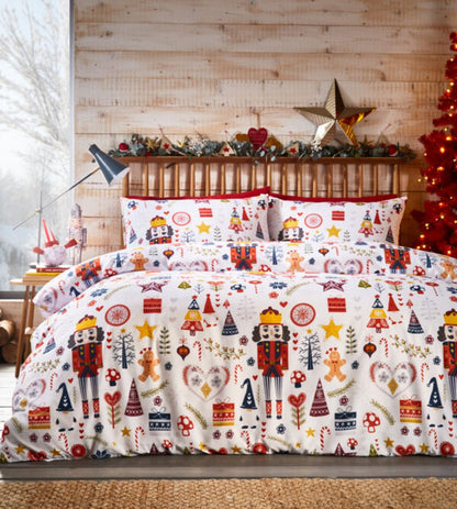 Nutcracker Christmas Duvet Cover Bedding Set