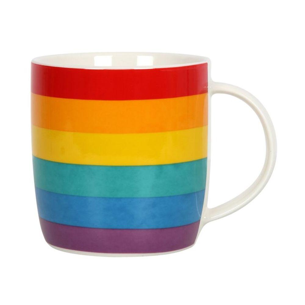 Rainbow Stripe Ceramic Mug
